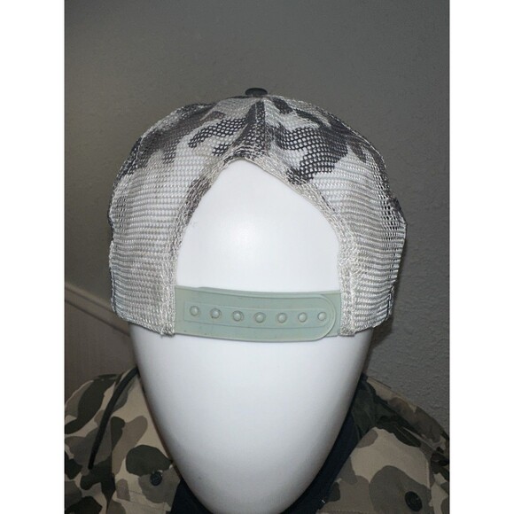 VTG 1988 Rope SnapBack Hat Trucker Camo Pheasant Hunting 80s JJ Taiwan - Picture 4 of 6